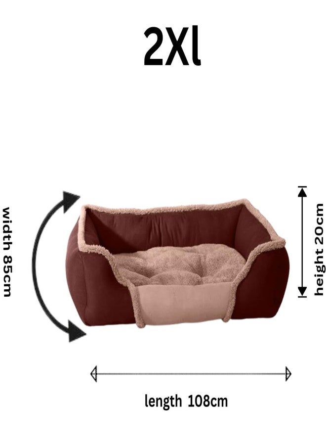 DRILLY First Class Fur XXL Dog Bed for Extra Large Dogs Washable-Orthopedic Big Dog Beds | Big Breed | | Giant Human Dog Bedt^ (XXL) - Image 4